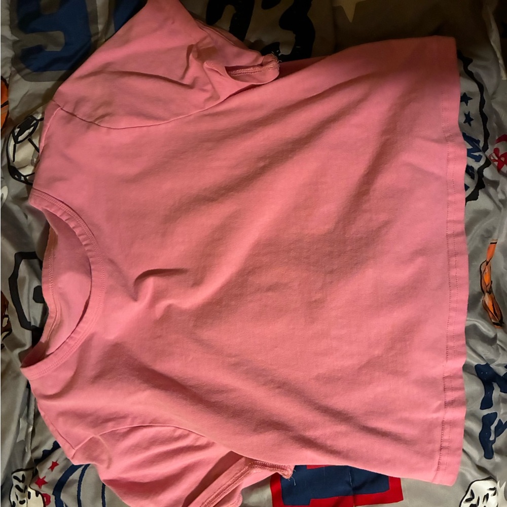 Pink Cropped T-Shirt